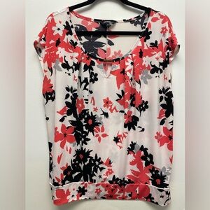4 for $25 🌸 George Women's Floral Blouse - Coral, Black, White